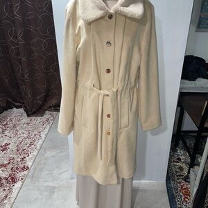 Elegant Cream Women's Coat